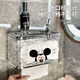 Fantasy bathroom tissue box wall-mounted waterproof punched storage rack toilet paper box paper box toilet paper roll Mickey sticker wall hanging tissue box two pack