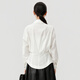 VIEA.ING shopping mall same style white shirt for women 2026 spring new style waist pleated shirt top white M