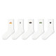 Pami white socks for women, spring and summer mid-calf socks with embroidered letters for men, sports couples, summer long summer stockings, cotton pattern embroidery - mid-calf socks, one size fits all (suitable for sizes 36-43)