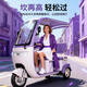 Flying Pigeon Electric Tricycle Electric Vehicle Small Household Pick-up and Drop-off for Children and Elderly Transportation Leisure All-in-One Tricycle with Covered Chaowei/Tianneng 800W Battery Life Version + 24H Black Gold About 110 Miles