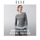 ELLE casual suit women's autumn pajamas German velvet warm can be worn outside blue gray contrast casual home wear new style light gray M