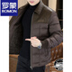 ROMON Men's Casual Thickened Down Jacket 2025 New Stitched Lapel Fashion Warm Jacket for Men High Quality Black M