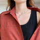 Ives (ITISF4) Paris Institute fake two-piece festive temperament shirt for women to wear in spring, unique and beautiful top red L