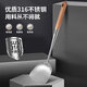 Yang Bo Cai Er YANG BO EXTRA EAR316 stainless steel soup spoon household large soup anti-scalding spoon thickened kitchen utensils spatula long wooden handle porridge spoon frying spoon 316 long handle soup spoon-rosewood handle