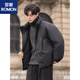 罗蒙（ROMON）2026冬季新款羽绒服男设计感宽松百搭加厚保暖立领面包服短款外套 黑色 M