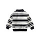 Royal Tong Yuan Boys' Fashionable Velvet Polo Striped Sweater 25 Winter Long Sleeve Tops for Middle and Older Children