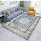 Fantasy Nordic Retro Carpet Bedroom Living Room Sofa Coffee Table Mat Bohemian Ethnic Style Home Bedside Blanket Royal Blue 140x200cm (Small Living Room Carpet)