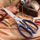 Stainless steel scissors for household powerful kitchen sewing paper-cutting scissors sharp high hardness large fish scissors Stainless steel powerful large scissors 1 pair