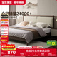 Quanyou Home Furnishing New Chinese style bed with solid wooden legs double large bed for the second bedroom 1.5x2 meters modern light luxury soft bed furniture
