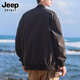 JEEP SPIRIT Jeep American Flight Jacket Men's Spring Trendy Loose Casual Workwear Jacket Men's Black M