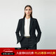 PRICH Zero Dyeing Simple Intelligent Temperament Flat Lapel Suit 2025 Winter New Commuting Jacket New Year 19 Black Suit M 165