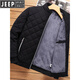JEEP Jeep cotton thickened jacket men's winter new velvet jacket men's stand-up collar warm windproof casual top black 2188 stand-up collar 2XL 140Jin Jin equal to less than 0.5 kg