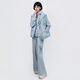 TCH sweatshirt suit for women 25 years autumn and winter fashion hot diamond simple style versatile temperament elegant style three-piece set blue M 100-120Jin Jin equals 0.5 kg