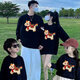Fangtou Year of the Horse zodiac year parent-child clothing, a family of three and four, winter sweatshirts, clothes, New Year's jerseys 2026, red, regular style, 90 cm, male baby cm 18-25 Jin Jin equals 0.5 kg