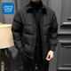 Jeanswest Jeanswest Короткий пуховик мужской зимний 2025 Новый утолщенный теплый ветрозащитный пуховик с лацканами мужской черный теплый и холодный L Рекомендуется 125-140 Jin Jin равен 0,5 кг