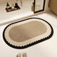 Fantasy absorbent floor mats, toilet door carpets, bathroom shower mats, Brown Jingxile diatom mud oval 40x60cm 2 pieces discount pack