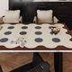 Fantasy light luxury silicone table mat, high-end dining table mat, retro waterproof, oil-proof, anti-scalding, no-wash, heat-insulating desktop protection mat 60x100cm leather texture T Bol circle black frame