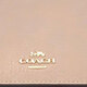 COACH 10 Golden Horse and Car Letter Logo Pebbled Leather Card Holder Wallet Women's Diamond Gray Default Basic Pack (Bag + Dust Bag)