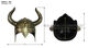 Baixing's new big horn hat, Bull Demon King's hat, Anglo-Saxon noble helmet, performance collection ornaments, small lacquered silver