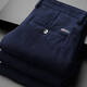 NASAOVER Pantalones de pana de alta gama para hombres de lujo ligeros Estilo otoño e invierno más pantalones de pierna recta de negocios cálidos de terciopelo Pantalones de hombre de marca Azul de alta gama Retornable con seguro de envío más terciopelo 33 Recomendado 130-140 Jin Jin equivale a 0,5 kg