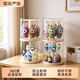 Fantasy display box storage display rack pendant enamel doll cabinet cream yellow single pack building block labubu display box