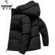 Woodpecker White Duck Down Jacket Men's Winter Short Hooded Coldproof Bread Jacket Outdoor Leisure Warm Windproof Thick Jacket Green M 170
