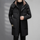 JASONWOOD official luxury high-end brand down jacket men's mid-length winter business middle-aged warm hooded jacket dad wear high-end black ready stock winter XL 180