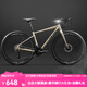 PHILLIPS变速公路车自行车轻快破风竞速男女款赛车青少年碟刹弯把学生单车 GX100【云漠金】-弯把-50轮组 M码（适165-175cm） 21速 分体指拨
