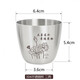 Tuojin stainless steel liquor cup one or two two liang beer half Jin Jin is equal to 0.5 kg outdoor single layer thickened flat bottom metal anti-fall two liang 10 one liang 50ml will enter the wine set of 12