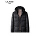 LILANZ high-end white duck down short hooded jacket for men winter fashion trend thickened warm down jacket for men purple 28709 14XL (180)