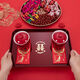 Pupan Plastic Burgundy Wedding Tray Wedding Tea Tray Wedding Tray Candy Bridal Wedding Toast Tea Tray Hotel Use Phnom Penh Big Day Disc 2 pcs