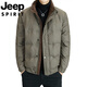 JEEP International Brand Men's Wash-Free Down Jacket 2025 New Winter Thickened Stand Collar White Duck Down Casual Jacket 8815 Xuanwu Green M 90-110Jin Jin equals 0.5 kg