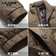LILANZ Men's Short Down Jacket 2025 Winter New Thick Warm Stand Collar Men's Jacket Trendy Winter Clothes Brown L 175