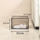 Yusenyi Craft Plastic Shoe Box Flip Cover Combination Shoe Cabinet Home Dormitory Front Side Opening Magnetic Absorption Box Transparent Shoe Box 10 Pack Black Side Opening 33x27.5x21 10 Pack Black Side Opening 33x27.5x21