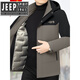 JEEP SPIRIT羽绒服男士短款外套2025秋冬季中年休闲修身加厚爸爸男装上衣 黑色 98036b内胆可拆卸 M /170