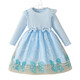 Foreign trade girls spring and autumn dress autumn 2025 children's clothing girls skirt bow mesh princess dress pink 110 cm 4-5