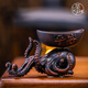 He Jiagong's light luxury creative octopus tea filter, purple pottery hand-carved tea set, filtered tea residue, tea ceremony accessories, Bafang Laicai Tea, Purple pottery Octopus tea leaking tea filter, high-end gift box