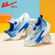 Pull back children's shoes children's sports shoes 2026 spring new knob student shoes boys breathable dad shoes casual shoes blue blue -0401 29