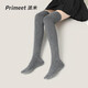 Pami over-the-knee socks for women, autumn and winter stockings, winter heating, thickening, non-slip thigh stockings, coffee-pack, 30% thickened style, 1 pair, one size fits all, 36-39, no pilling, no sticking, no slipping