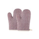 Yingcan oven gloves anti-scalding thickened insulation gloves baking kitchen non-slip special microwave gloves insulation striped coffee 2 pieces