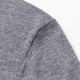 Bosssunwen 100% sheep wool new spring casual versatile soft breathable half turtleneck solid color men's wool sweater light gray M