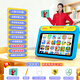 Aixuebao children's tablet learning machine anti-fall version 1-6-12 years old preschool kindergarten pinyin literacy young connecting thinking early education machine primary school Chinese mathematics English eye protection point reading machine early education version 64G high-quality early education + logical thinking / blue
