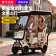 Reisvichi covered four-wheel electric car for the elderly with a shed, household urban small-sized disabled adult power-assisted battery car 48V25Ah ternary lithium battery