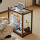 Jiayi sofa movable side table solid wood narrow side cabinet simple trolley living room coffee table small apartment tea table table