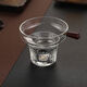 Xinyu handmade glass filter tea leakage tea filter creative tea filter funnel tea set accessories tea filter wooden handle filter
