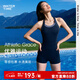 WATERTIME泳衣女款连体平角竞速塑形显瘦游泳馆健身温泉度假泳装 汐墨色 L