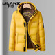 LILANZ Men's 25 Winter New Red Hooded Down Jacket Thickened Warm New Year's Clothing Festive Jacket Men's Fashion Black M 170