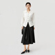 VIEA.ING shopping mall same style white shirt for women 2026 spring new style waist pleated shirt top white M