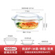Tuojin high temperature resistant glass bowl with lid for household microwave oven special heating vessel light wave oven hot vegetable instant noodle bowl steamed egg bowl 2 pieces + 2000ml