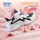 Xtep Children's Shoes Children's Velcro Velvet Sports Shoes Winter Warm Girls' Cotton Shoes Classic White/Retro Pink 36